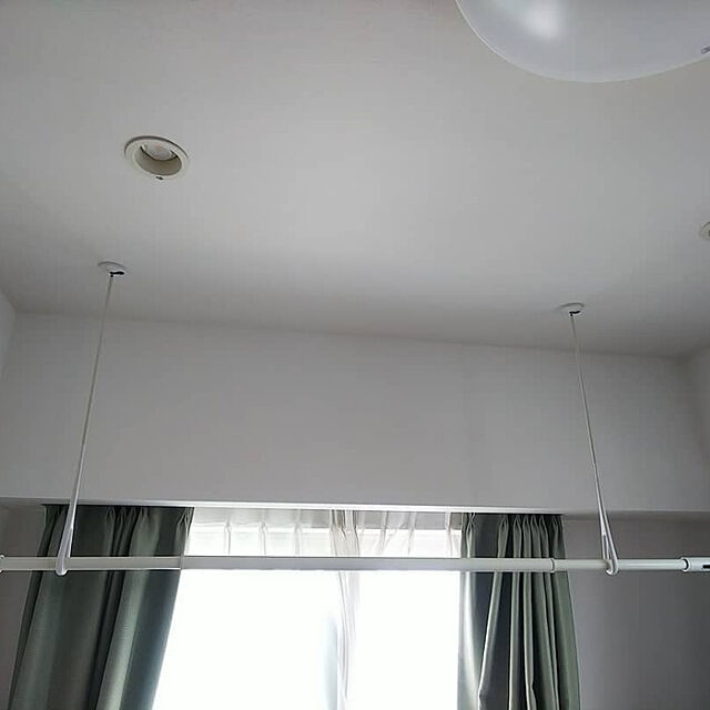 nagisapapa0210の-天井吊下げ物干し　キョーワナスタ　Air Hoop (エアフープ) ブラック×グレーKS-NRP020-MM-BKGR　2本組販売の家具・インテリア写真