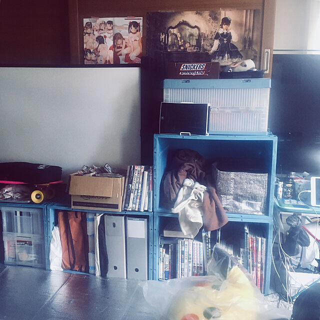 Kenji_AOYAGIのキングジム-キングジム ＧボックスＰＰ Ａ４縦 収納幅１００ｍｍグレー５個の家具・インテリア写真