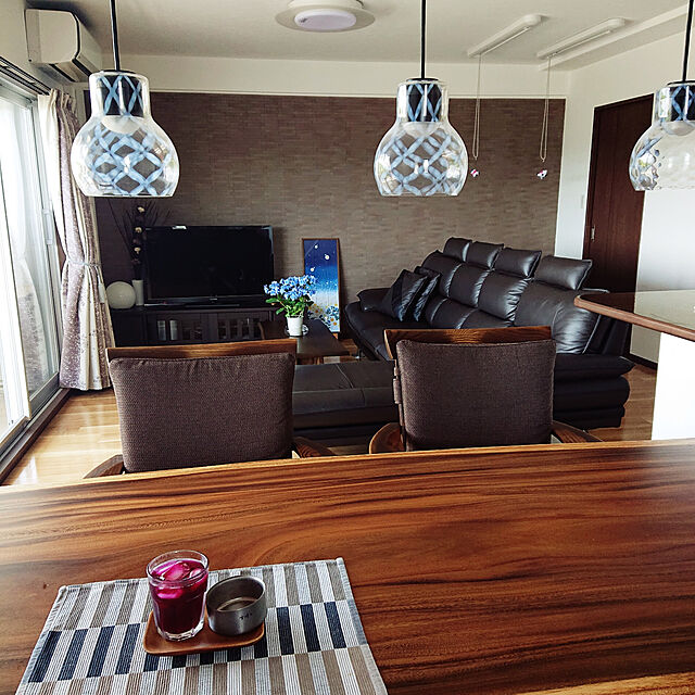 yukiusagiのニトリ-アームレスソファ(ロゾ4 DBR 本革) の家具・インテリア写真