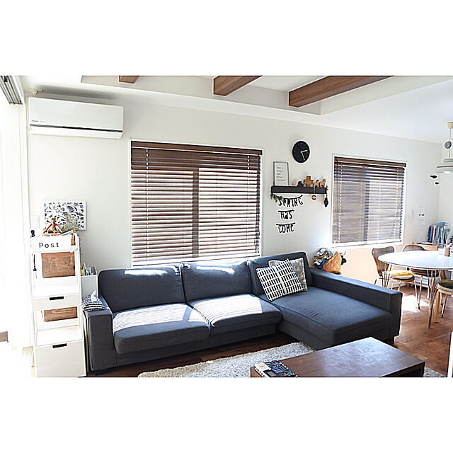 noriの無印良品-壁に付けられる家具・長押・幅４４ｃｍ・タモ材／ブラウンの家具・インテリア写真