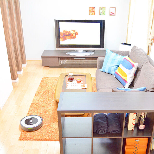 Suのイケア-IKEA イケア HENRIKA クッションカバー ターコイズ 00281161の家具・インテリア写真