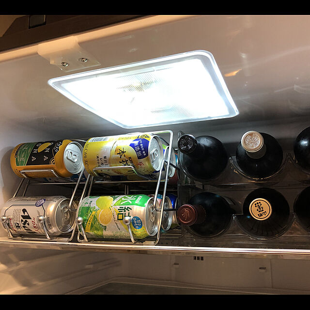 M707のMetroDecor-(3 Bottle Wine Holder) - mDesign Stackable Wine Bottle Storage Rack for Kitchen Countertops, Cabinet - Holds 3 Bottles, Clearの家具・インテリア写真