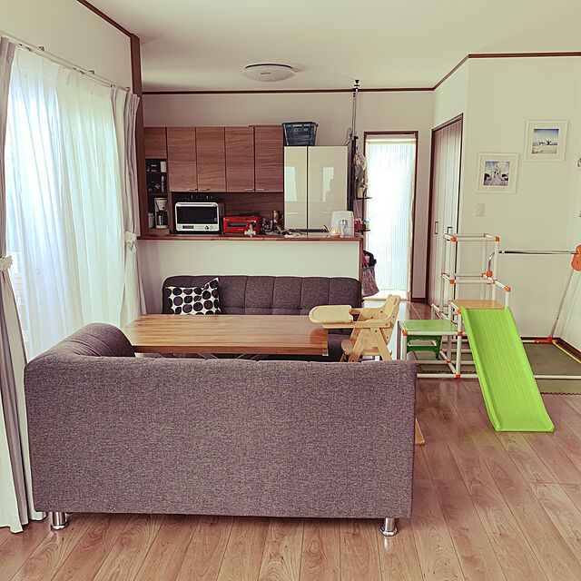 mami.121のニトリ-リビングダイニングソファ(カウチソファ ボックス ピュール MO) の家具・インテリア写真