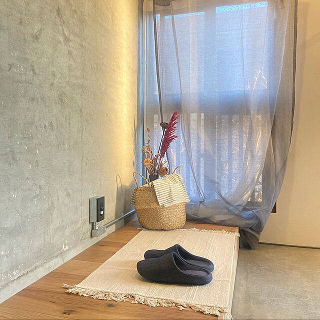 kmho_meの無印良品-【SALE】 無印良品 ポリエステルボイルノンプリーツカーテン ネイビー 幅100×丈176cm用 良品計画の家具・インテリア写真