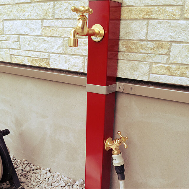 Tomohonoの-立水栓・水栓柱：ウォータースタンド・スプレスタンド70（蛇口2個セット）/シャインポットセット[W-133]【fsp2124-6f】【あす楽対応不可】【全品送料無料】の家具・インテリア写真