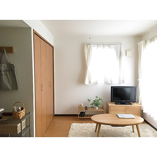 tip___の無印良品-スタッキングキャビネット・幅８２．５ｃｍ・基本セット・オーク材の家具・インテリア写真