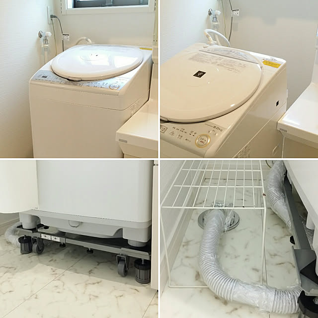 suzuの平安伸銅工業-平安伸銅工業 角パイプ洗濯機台 ホワイト DSW-151 1個の家具・インテリア写真