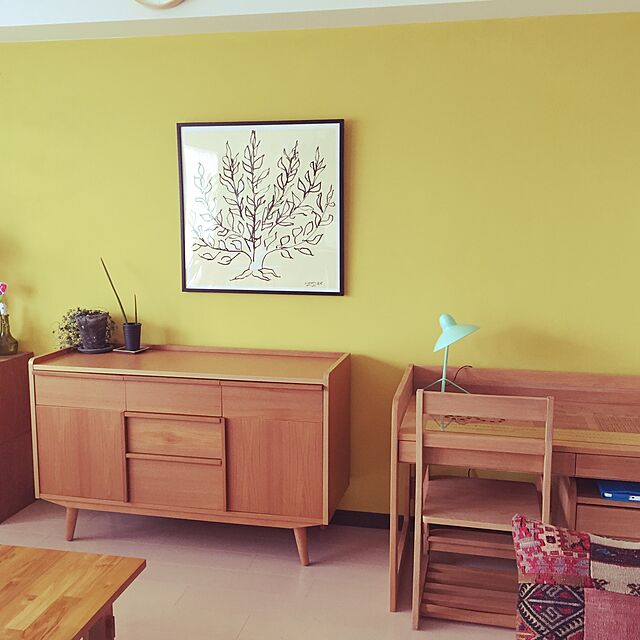 mikanのアンリ マティス-ポスター アンリ マティス 低木　限定1500枚 額装品 ウッドハイグレードフレーム(ネイビー)の家具・インテリア写真