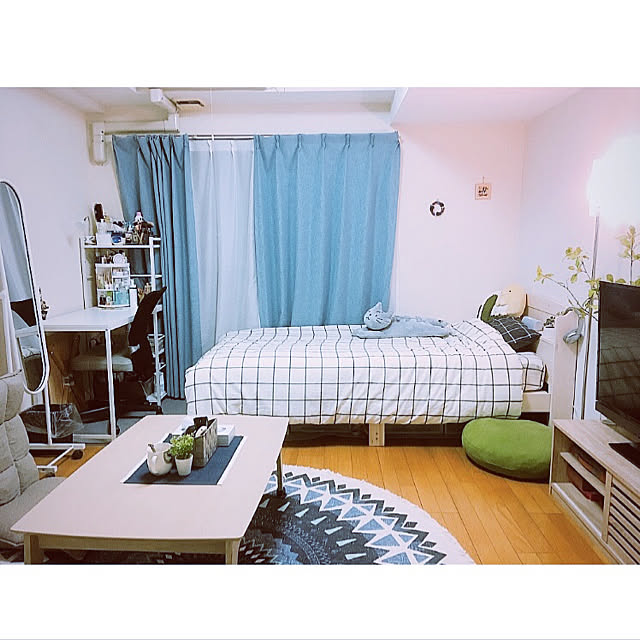 pingのニトリ-インド綿ラグ(HBタイルH 直径180) の家具・インテリア写真