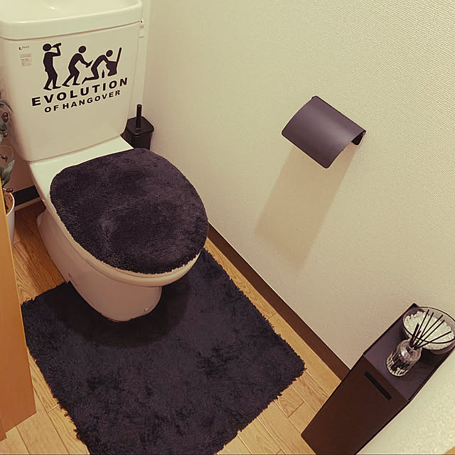 tomoのオカ-オカ 乾度良好 Dナチュレ レギュラーサイズ トイレマット 約65×65cm (ブラック)の家具・インテリア写真