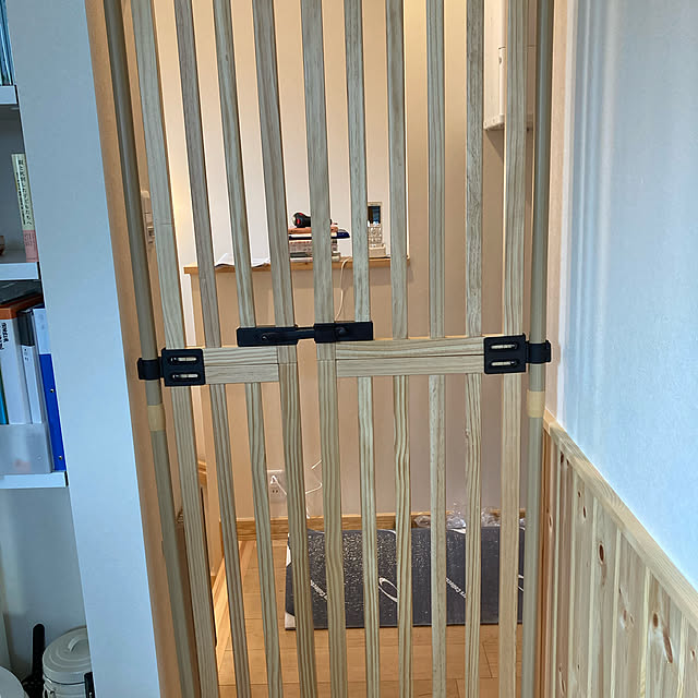 木ののぼれんニャン バリアフリー ネコ 脱走防止 柵 フェンス 脱走防止 猫用 フェンス ドア付き 突っ張り パーテーション ベランダ 廊下