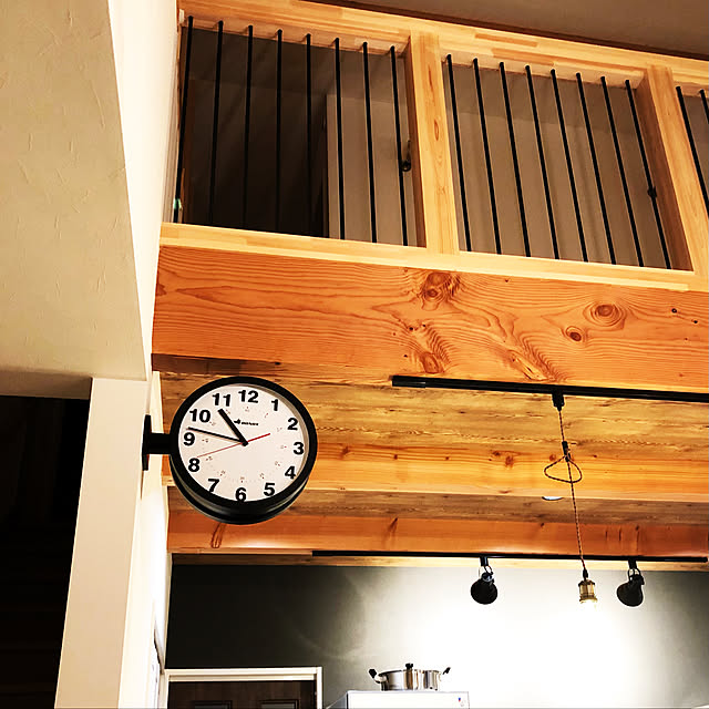 ダルトン ダブルフェイス 時計 ウォールクロック 壁付け Double Face Wall Clock ブラック あす楽 在庫 インテリア おしゃれ 壁掛けのレビュー クチコミとして参考になる投稿7枚