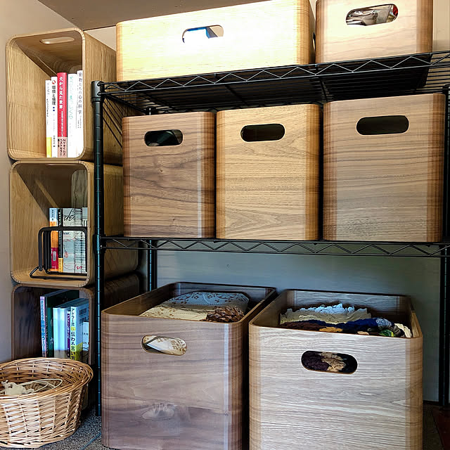 写真付きレビュー 収納ボックス 木箱 レギュラー Tsb 1 幅38 奥行26 高さ24 収納 ボックス 収納ケース 引き出し おもちゃ 衣類収納 おしゃれ 山善 Yamazen 送料無料 の通販商品 口コミ情報 Roomclipショッピング