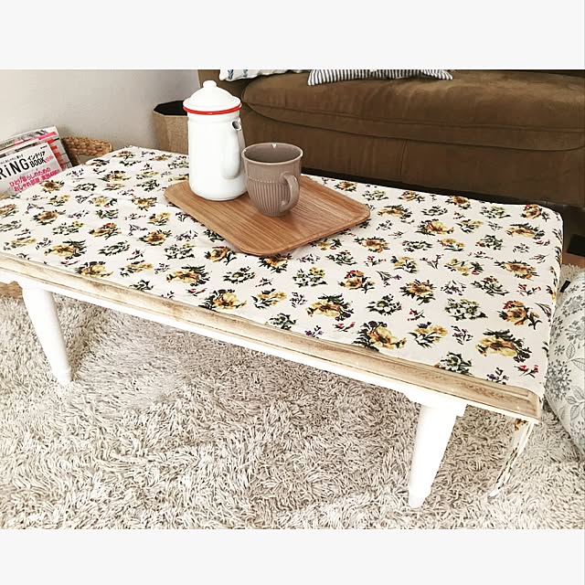 テーブルクロス 一人暮らし 机 ローテーブル 白が好き などのインテリア実例 16 08 12 08 24 46 Roomclip ルームクリップ