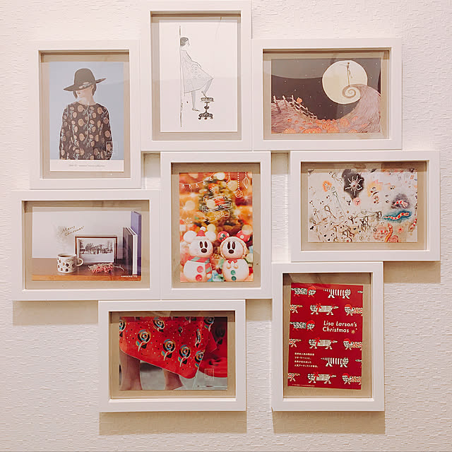 Ikea Vaxbo 壁掛けフォトフレーム コラージュフレーム 8ピースセット イケアのレビュー クチコミとして参考になる投稿28枚 Roomclip ルームクリップ