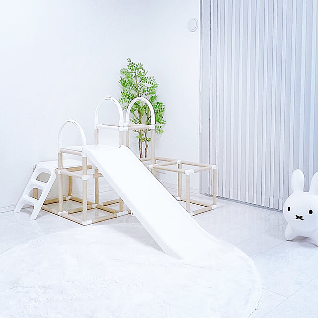 写真付きレビュー Amazon限定ブランド 野中製作所 Catch Me おりたたみロングスロープジム Ex ナチュラル ジャングルジム すべり台 の通販商品 口コミ情報 Roomclipショッピング