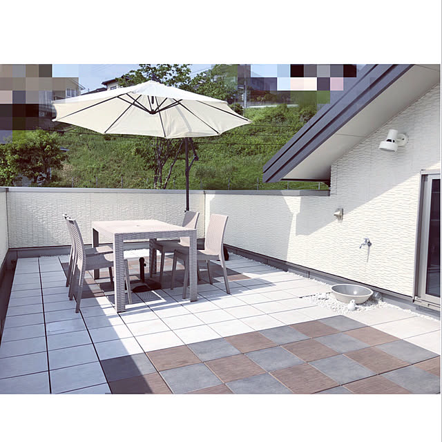 回転 角度調整 ガーデンパラソル 300cm ベース付き ハンギングパラソルセット 大型 おしゃれ 3m 風に強い 吊り下げ式 Uvカット アウトドア 自立式 パラソル 庭 バルコニー ガーデンのレビュー クチコミとして参考になる投稿1枚 Roomclip ルームクリップ