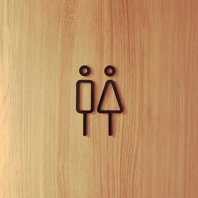 【メール便ok】RESTROOM SIGN 2P MOHEIM モヘイム 【トイレサイン 黒 ブラック 白 ホワイト 男 女 シンプル