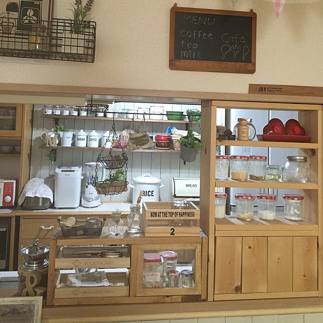 キッチン/調味料棚DIY/TODAY�S SPECIAL/建売住宅/IKEA/板壁DIY&hellip;などのインテリア実例 20151224