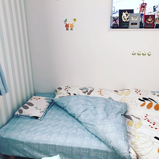 ニトリ ふとん ベッド共用 カバー3点セット ツインリーフbl S のレビュー 口コミとして参考になる投稿10枚 Roomclipショッピング