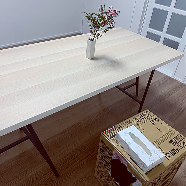 ｉｋｅａ イケア Linnmon Lerberg テーブル150x75 Cm ホワイト グレーのレビュー クチコミとして参考になる投稿2枚 Roomclip ルームクリップ
