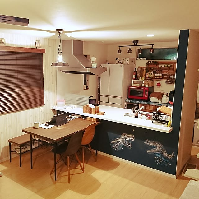 写真付きレビュー ニトリ 木目ブラインド リンクス3 Dbr 130x138 の通販商品 口コミ情報 Roomclipショッピング