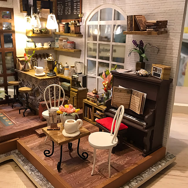 公式 つくるんです ミニチュアハウス コーヒー 日本語説明書付 Robotime 組み立て ドールハウス Diy キット Dg109 手作りキット 脳トレ 小学生 大人 工作キットのレビュー クチコミとして参考になる投稿6枚 Roomclip ルームクリップ