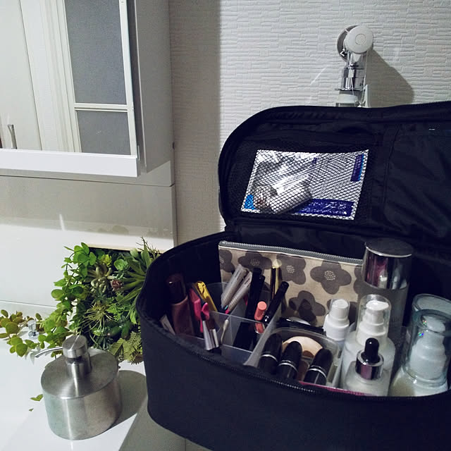 写真付きレビュー 無印良品 公式 ナイロンメイクボックス L グレーの通販商品 口コミ情報 Roomclipショッピング