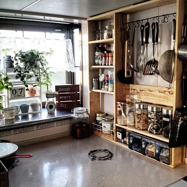 キッチン キッチン改造中 出窓 植中毒 Diy などのインテリア実例 15 10 07 06 56 35 Roomclip ルームクリップ
