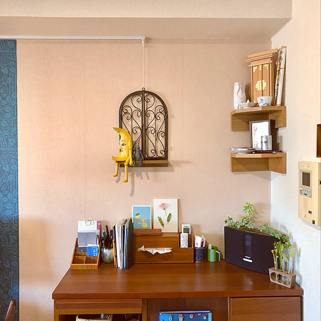 写真付きレビュー 無印良品 公式 壁に付けられる家具コーナー棚 ウォールナット材突板 22cmの通販商品 口コミ情報 Roomclipショッピング