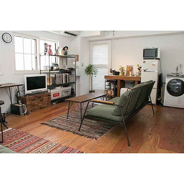 部屋全体 ワンルーム アイアン家具 シャビー Diy などのインテリア実例 18 04 04 19 40 37 Roomclip ルームクリップ