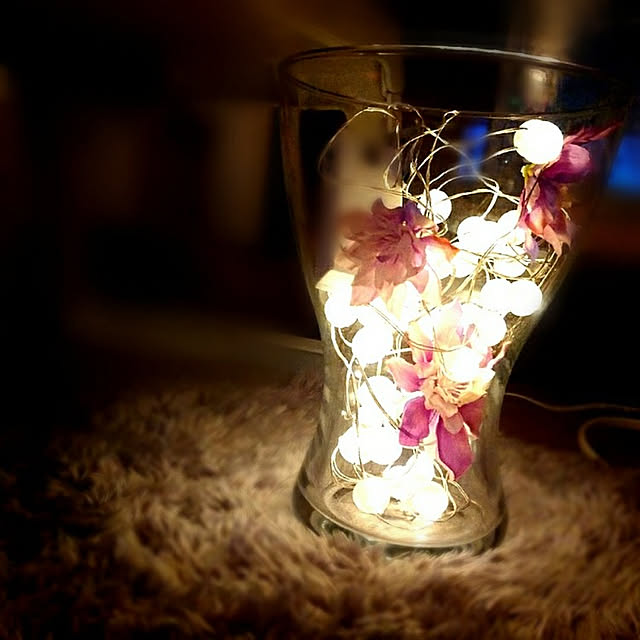 写真付きレビュー イケア Ikea Original Snoyra スノィラ Ledライトチェーン 全40球 室内用 電池式 シルバーカラー 4 9 Mの通販商品 口コミ情報 Roomclipショッピング