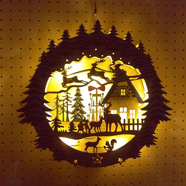 写真付きレビュー Studio Clip スタディオクリップ クリスマスウッド切り絵リース L St ドットエスティ 公式の通販商品 口コミ情報 Roomclipショッピング