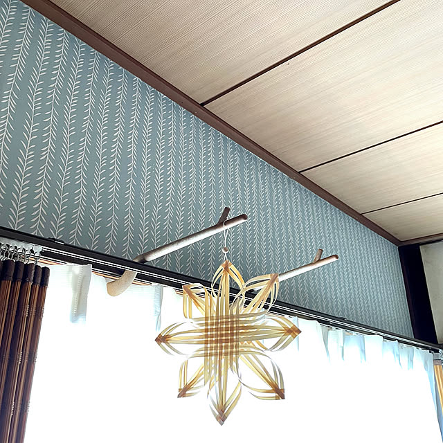 小物ハンガー Eda 2本組 カーテンレール ハンガー おしゃれ 木調 小物 帽子 可愛い かわいい オシャレ 便利 インテリア 木 日本製 枝のレビュー クチコミとして参考になる投稿2枚