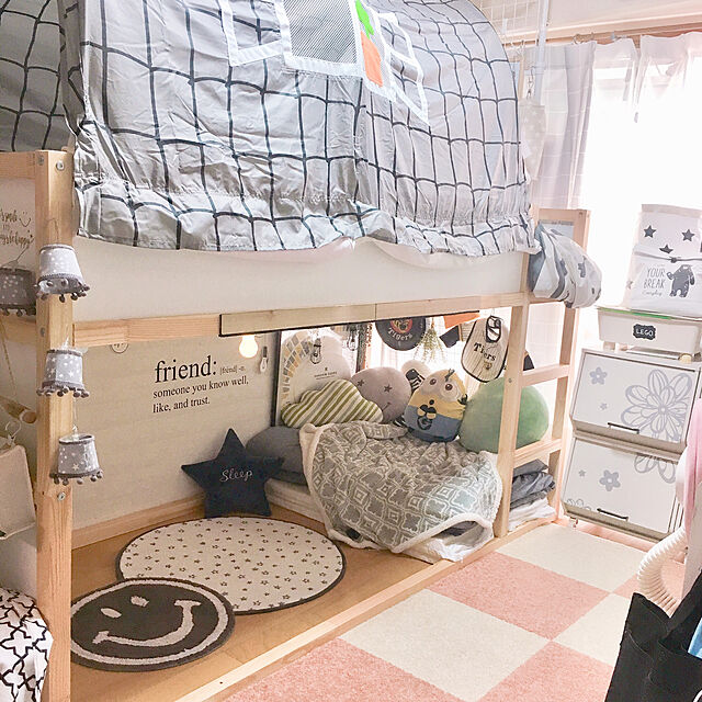 未使用】IKEA KURA ロフトベッド/テント付 - ベッド