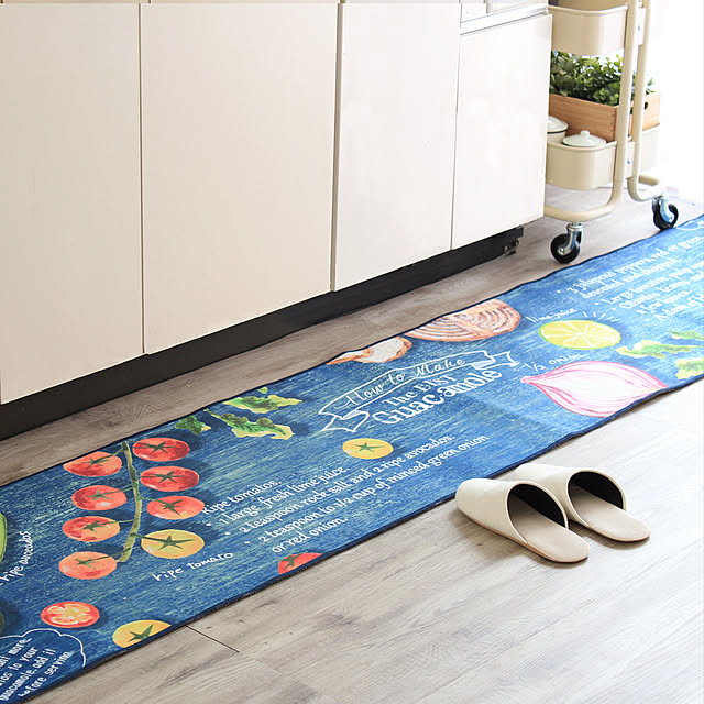 あす楽 送料無料 Rugooオリジナル はっ水キッチンマット 50 240cm キッチンマット 240 洗える おしゃれ かわいい 撥水 はっ水 マット ロング 滑り止め 洗濯機 台所マット 拭ける 洗面所 ホワイト 白 ブラウン 茶色 ネイビー 紺のレビュー クチコミとして参考になる投稿8枚