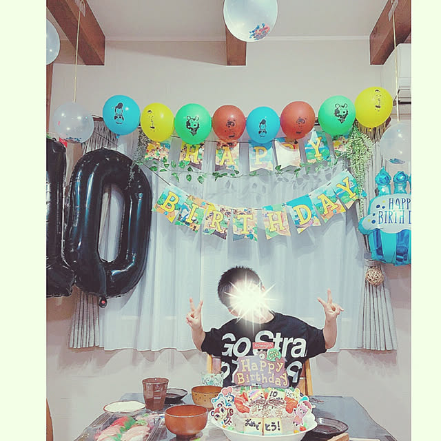 写真付きレビュー Haftss あつ森 誕生日 飾り付け ハッピーバースデー バルーン バースデー 風船 ゲーム バルーン パーティー セット 写真背景 お祝い サプライズの通販商品 口コミ情報 Roomclipショッピング