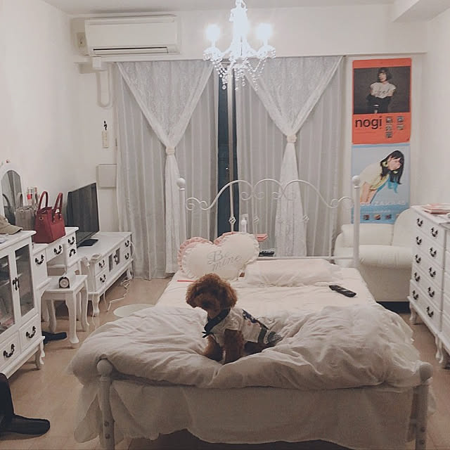 ワンルーム 一人暮らし ロマンティックプリンセス プリンセスルーム ホワイトインテリア 一人暮らし などのインテリア実例 19 06 14 02 06 47 Roomclip ルームクリップ