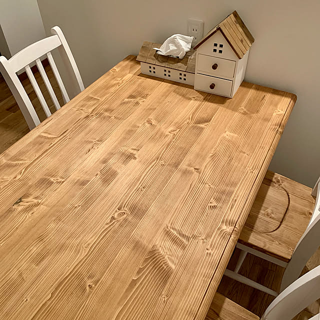 ダイニングテーブルセット 4人掛け 5点 北欧 ナチュラル アンティーク 無垢材 ダイニングテーブル ダイニングセット 食卓テーブル テーブル ダイニング セット 収納 木製 パイン材 フレンチカントリー カフェ風 ホワイト 白 おしゃれ 150 幅150cmのレビュー クチコミ