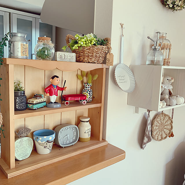写真付きレビュー 木製 飾り棚 おしゃれ カントリー棚 シェルフ ディスプレイ棚 2段ラック Breaブレアの通販商品 口コミ情報 Roomclipショッピング