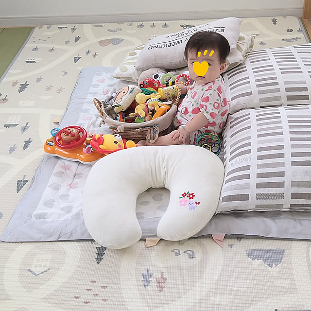 ニトリ 幅110cm ベビーマット ハート 玄関先迄納品 1年保証 合計金額円以上送料無料対象商品 のレビュー 口コミとして参考になる投稿4枚