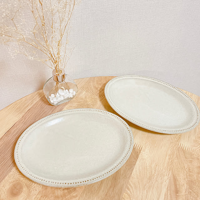 プレート おしゃれ ドット オーバルプレート 24cm 陶器 大皿 楕円皿 お皿 皿 洋食器 和食器 プレート 主菜皿 ディナープレート ワンプレート デザートプレート パスタ皿 ケーキ皿 サラダ皿 カフェ食器 おうちcafe オシャレ Plateのレビュー クチコミとして参考になる投稿1枚