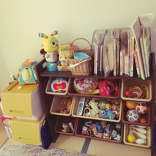 楽天ランキング1位 おもちゃ 収納 ラック 棚 収納 天板付き トイハウスラック Tkthr 39 アイリスオーヤマおもちゃ箱 天板 キッズ お片付け 知育家具 子供 子供服 子供部屋 リニューアル品のレビュー クチコミとして参考になる投稿7枚 Roomclip ルームクリップ