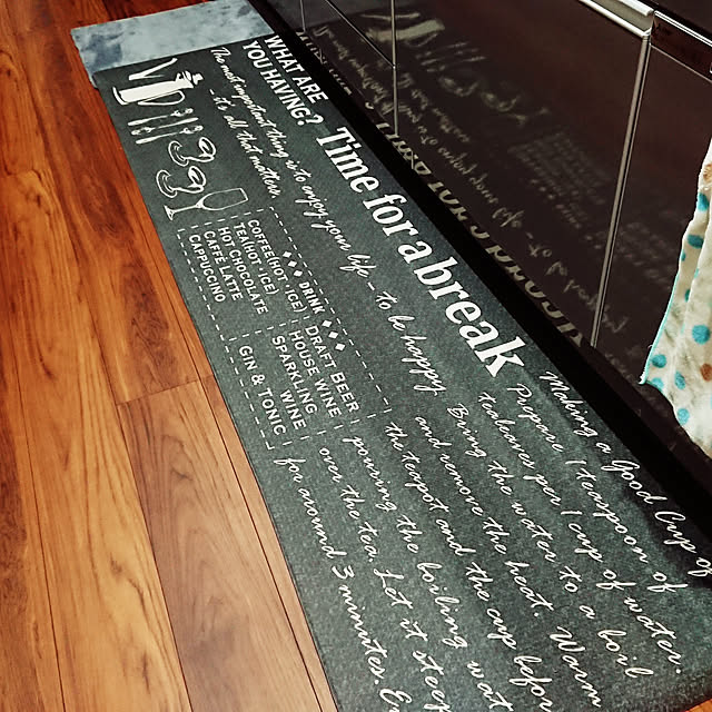 ニトリ お手入れ簡単 水拭きできる キッチン用クッションフロアマット ワイドサイズ レター Gy 60x2 のレビュー 口コミとして参考になる投稿17枚 Roomclip ルームクリップ