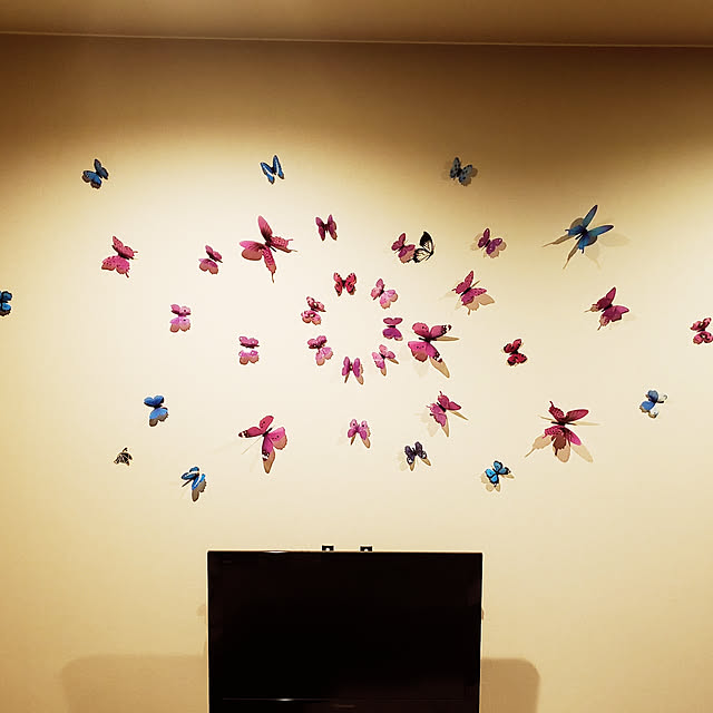 ウォールステッカー 3d 立体 蝶 部屋 の 飾りつけ 二次会 パーティー に オシャレな蝶々 12匹セットのレビュー クチコミとして参考になる投稿45枚 Roomclip Item
