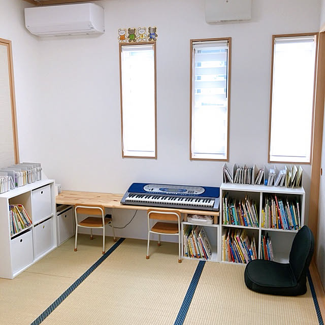 無印良品 くもん フラッシュカード エレクトーン キッズスペース などのインテリア実例 21 07 15 23 03 06 Roomclip ルームクリップ