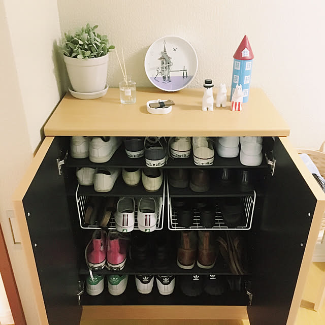 玄関/入り口/靴収納/下駄箱/スニーカー/IKEA&hellip;などのインテリア実例 20170728 113715 ｜ RoomClip