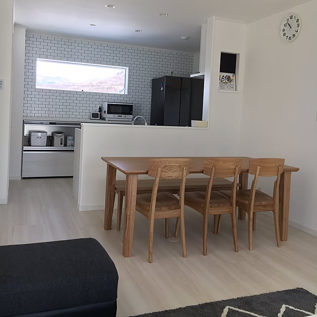 お得なクーポン配布中 170cm ダイニングテーブル タモ ダイニングテーブル 食卓 シンプル モダン 北欧 家具通販 大川市 通販のレビュー クチコミとして参考になる投稿1枚