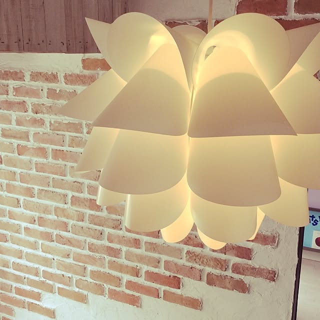 壁 天井 ブリックレンガdiy レンガ 壁 漆喰塗り壁 お気に入りの壁 などのインテリア実例 14 06 12 12 35 39 Roomclip ルームクリップ