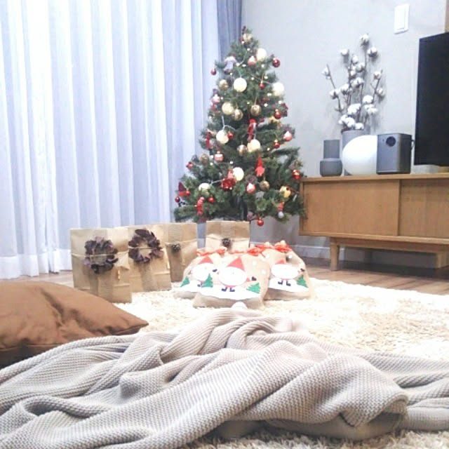 リビング クリスマス フライングタイガー レモンホーム クリスマスパーティー などのインテリア実例 21 12 18 02 34 57 Roomclip ルームクリップ